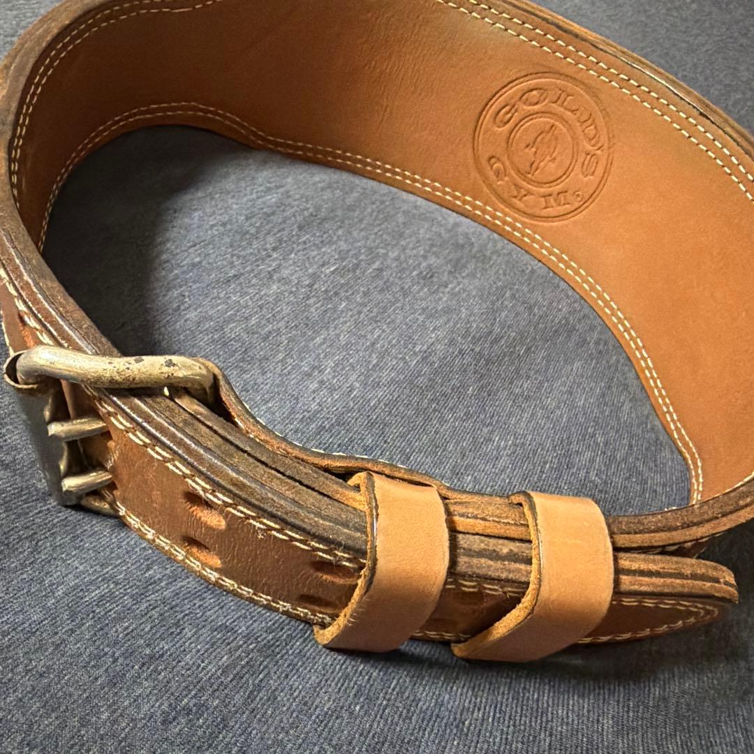 【美品】【Mサイズ】GOLD'S GYM プロレザーベルト