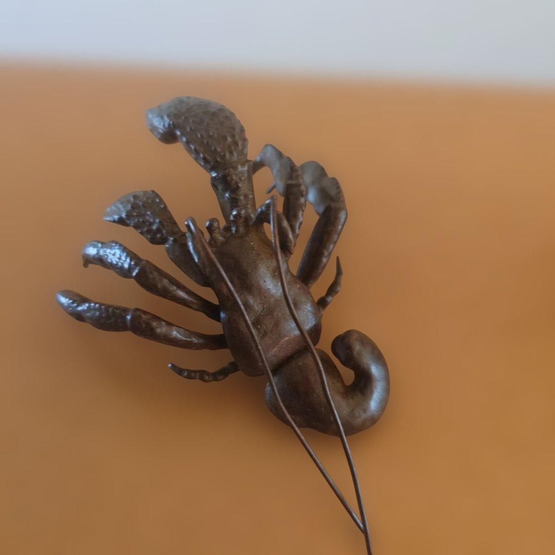 銅製　ヤドカリ　在銘