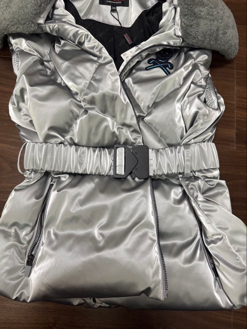 マークアンドロナ　ダウンベスト　シルバー　38 メンズS レディースM L 新品