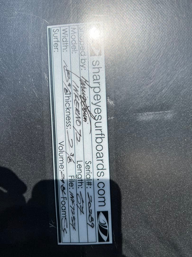 シャープアイサーフボード、インフェルノ72、