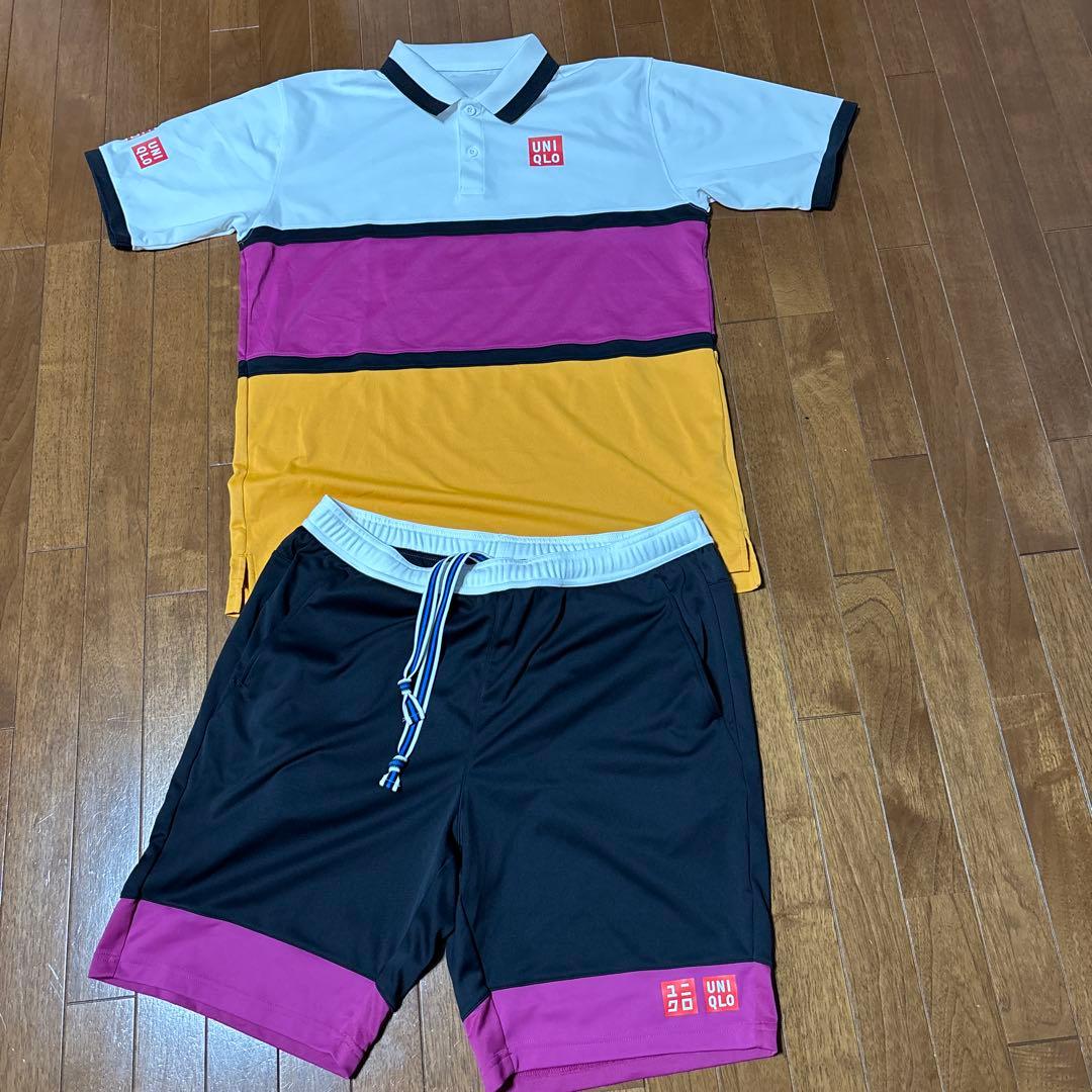 【値下げ交渉可】美品！レア！錦織UNIQLO シャツ・ショートパンツセット上下L