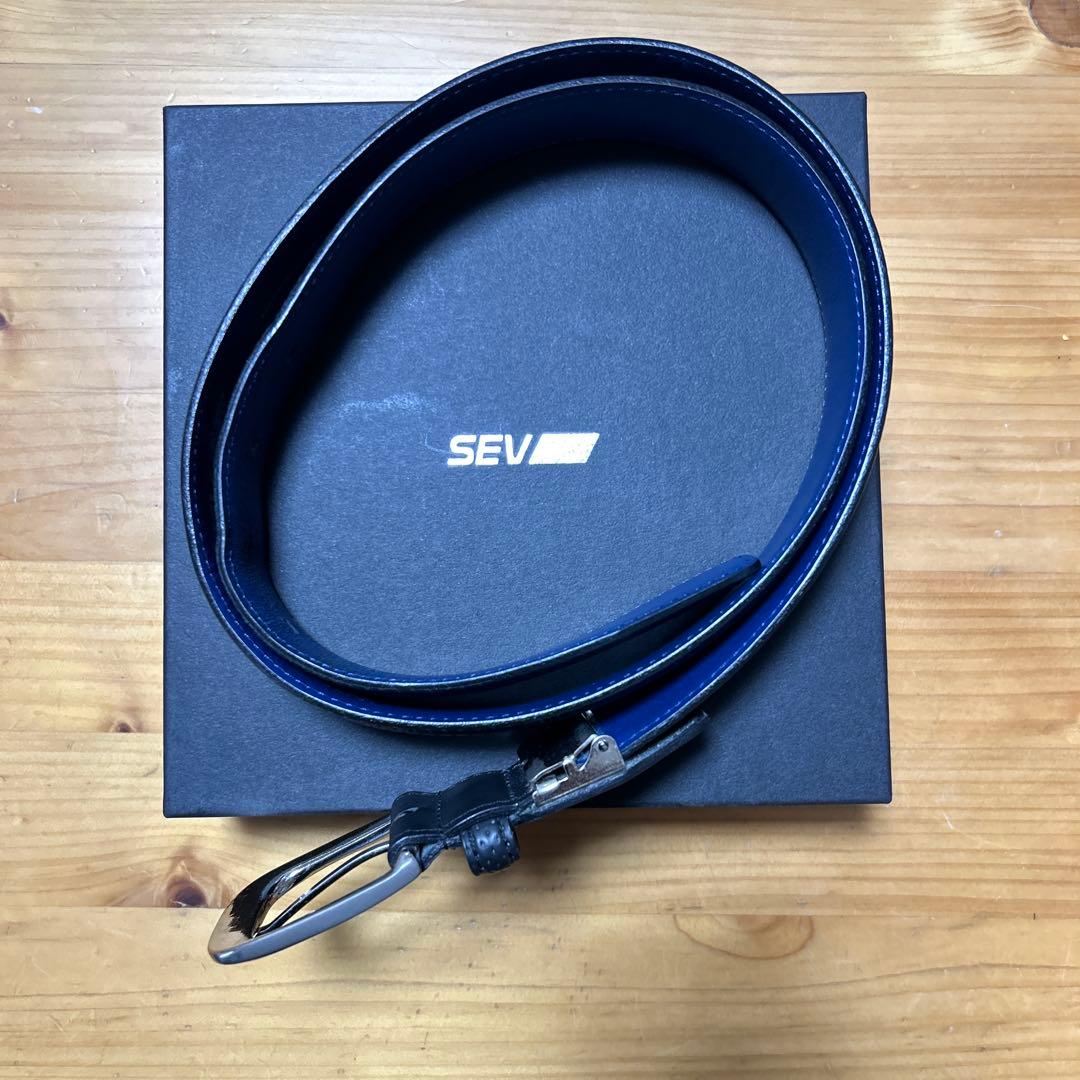 SEV ハイブリッドレザー ベルト 青