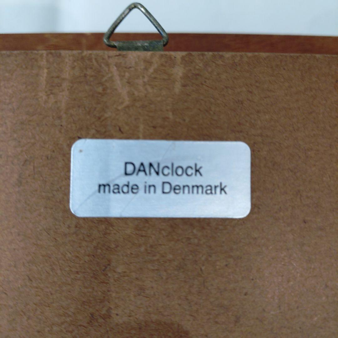 チーク材　壁掛け時計　デンマーク製　動作確認済み　1960年代　ヴィンテージ