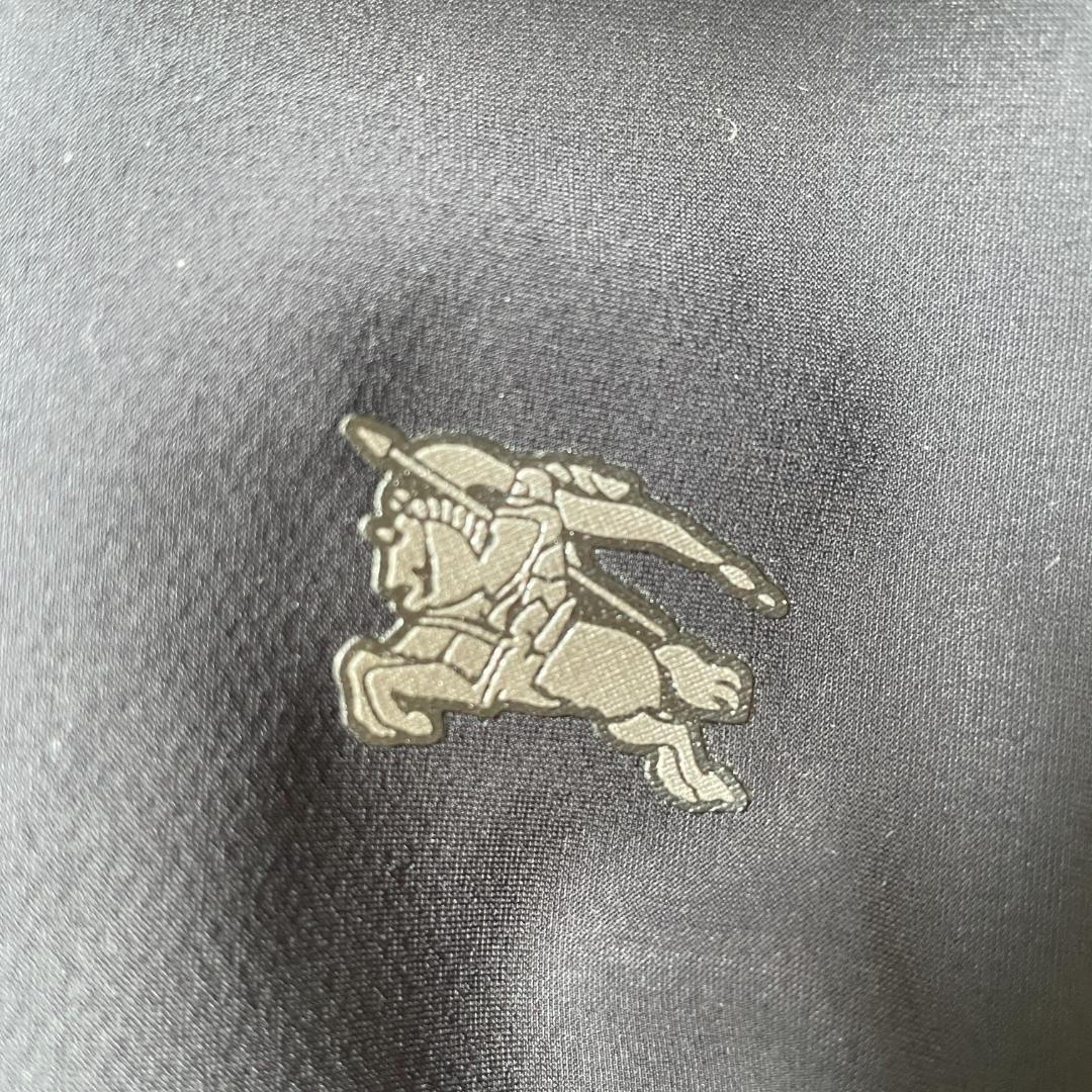 バーバリーゴルフ ノースリーブワンピース M〜L ブラック フルジップ ロゴ刺繍