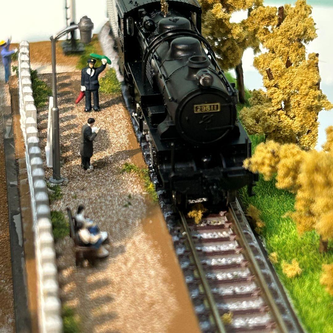 宗谷秋色　宗谷本線旧天塩中川駅　鉄道ジオラマ　Nゲージ　展示台