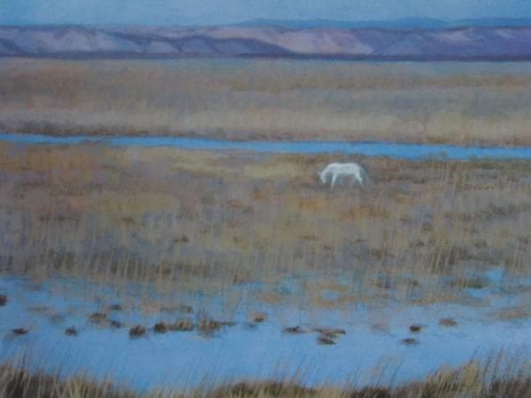 東山魁夷、曠野、高級額装画、特殊印刷、大判、新品額装付、絵画