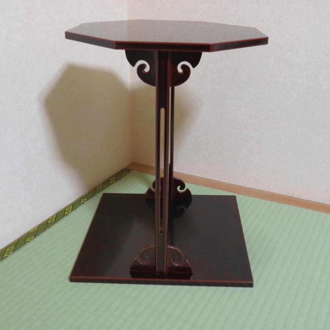 而妙斎好 黒真塗 四方棚 富悦作 スレあり 茶道具 棚