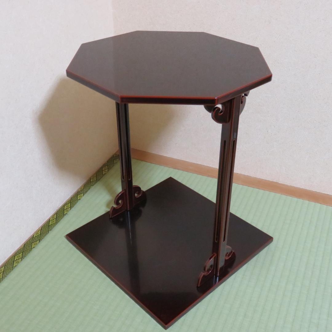 而妙斎好 黒真塗 四方棚 富悦作 スレあり 茶道具 棚