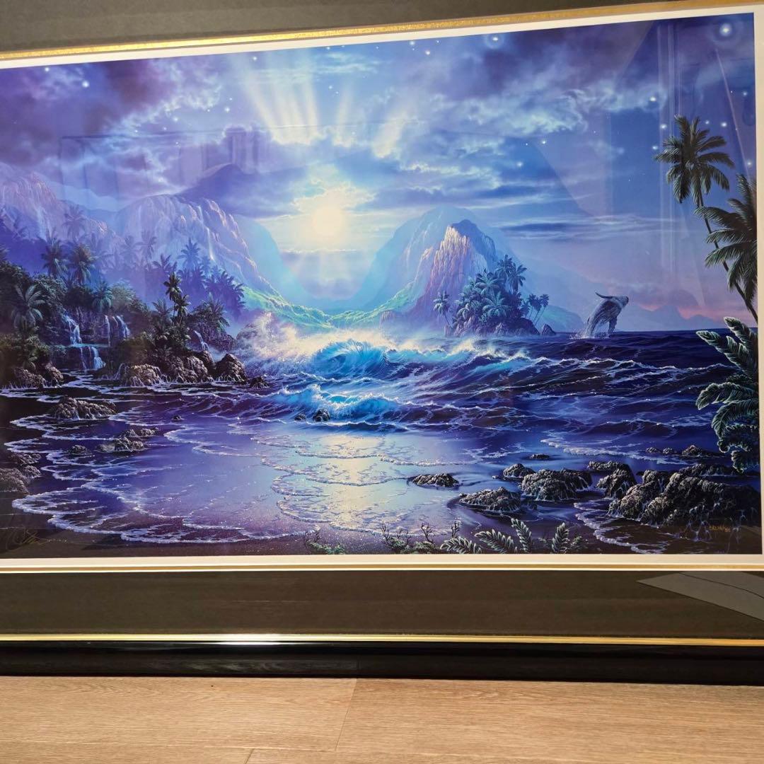 クリスチャン・ラッセン セレニティー　ミクスドメディア 直筆サイン　証明書付