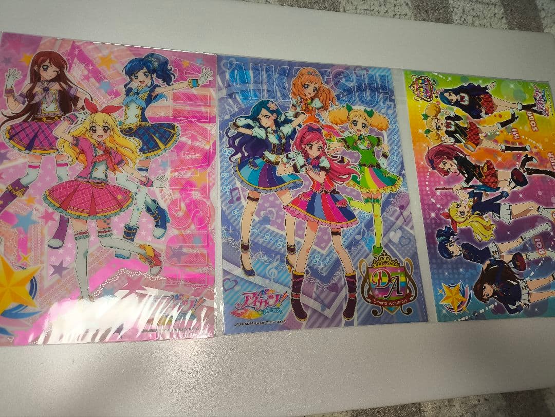 アイカツ　星宮いちご　他　色紙13枚 クリアポスター2枚　おふろポスター1枚