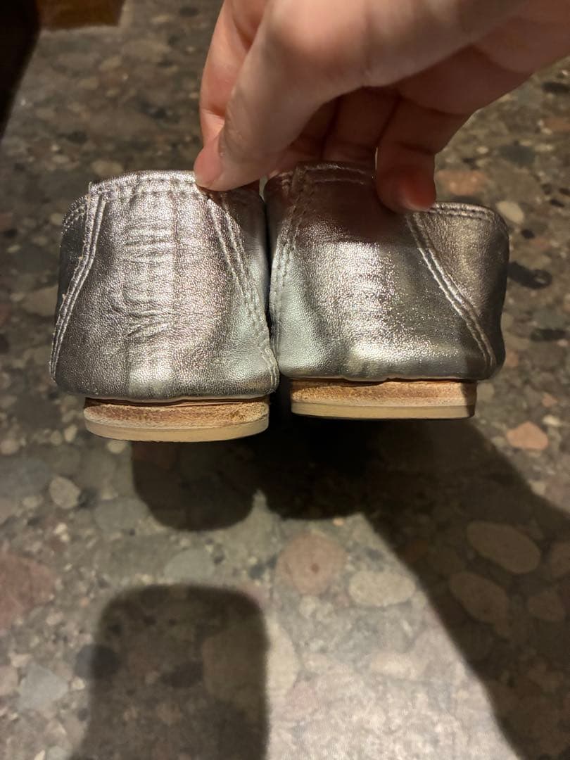 E.PORSELLI ポルセリ シルバー ジャズシューズ