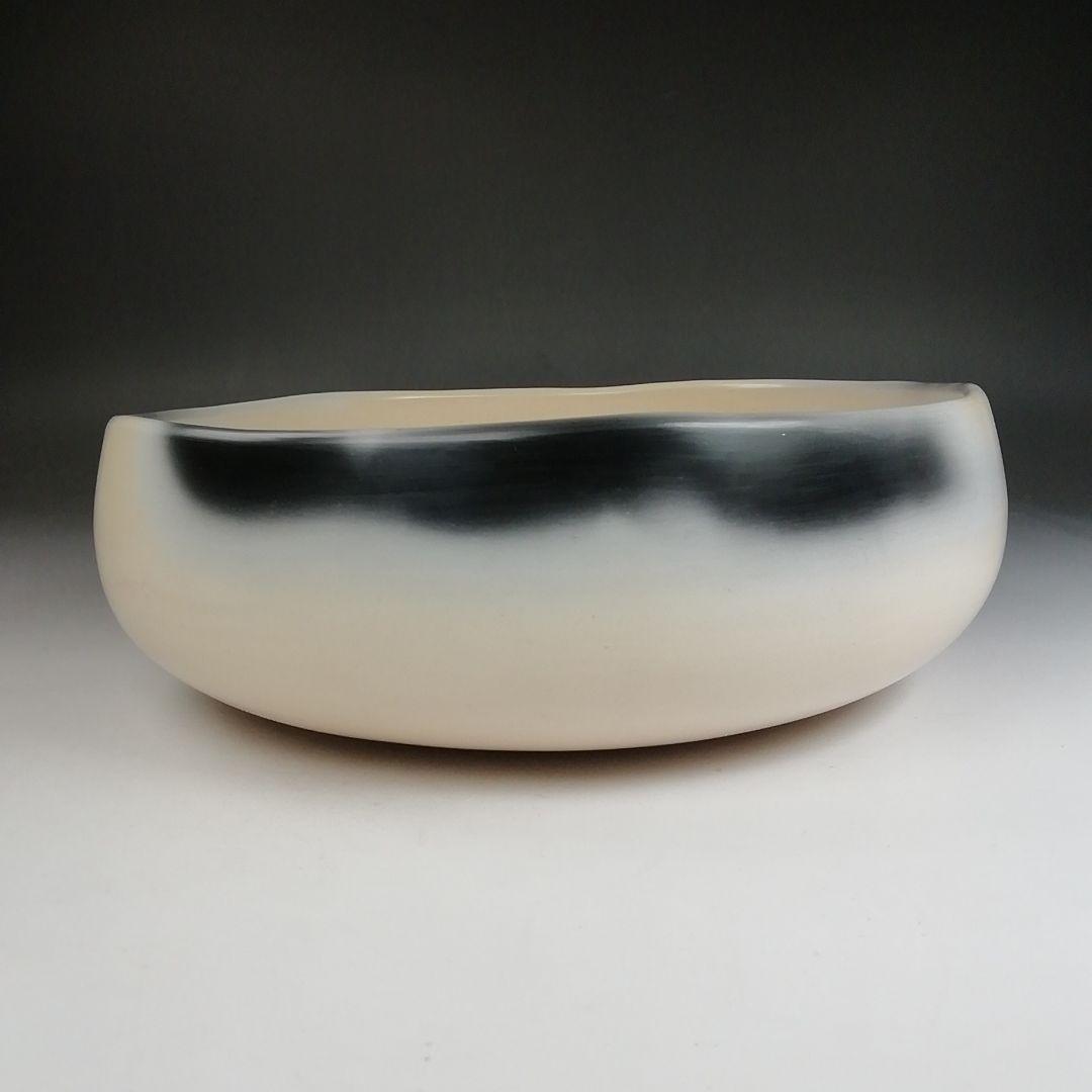 Ｔ８２０　灰器　『雲華焼』『桂窯　寄神崇白 造』　共箱　茶道具