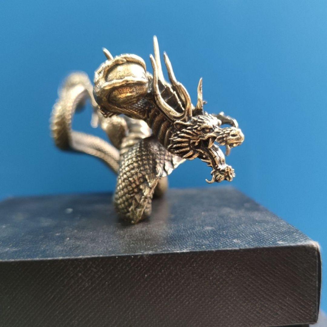 銅製 神龍 中国龍 鎮宅 辟邪 開運 風水 招財 装飾品 工芸品 置物