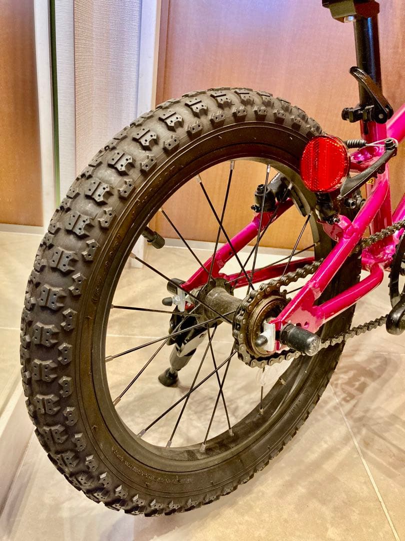 【キャリーバッグ付き・極美品】ヨツバサイクル　16インチ　クリスタルピンク