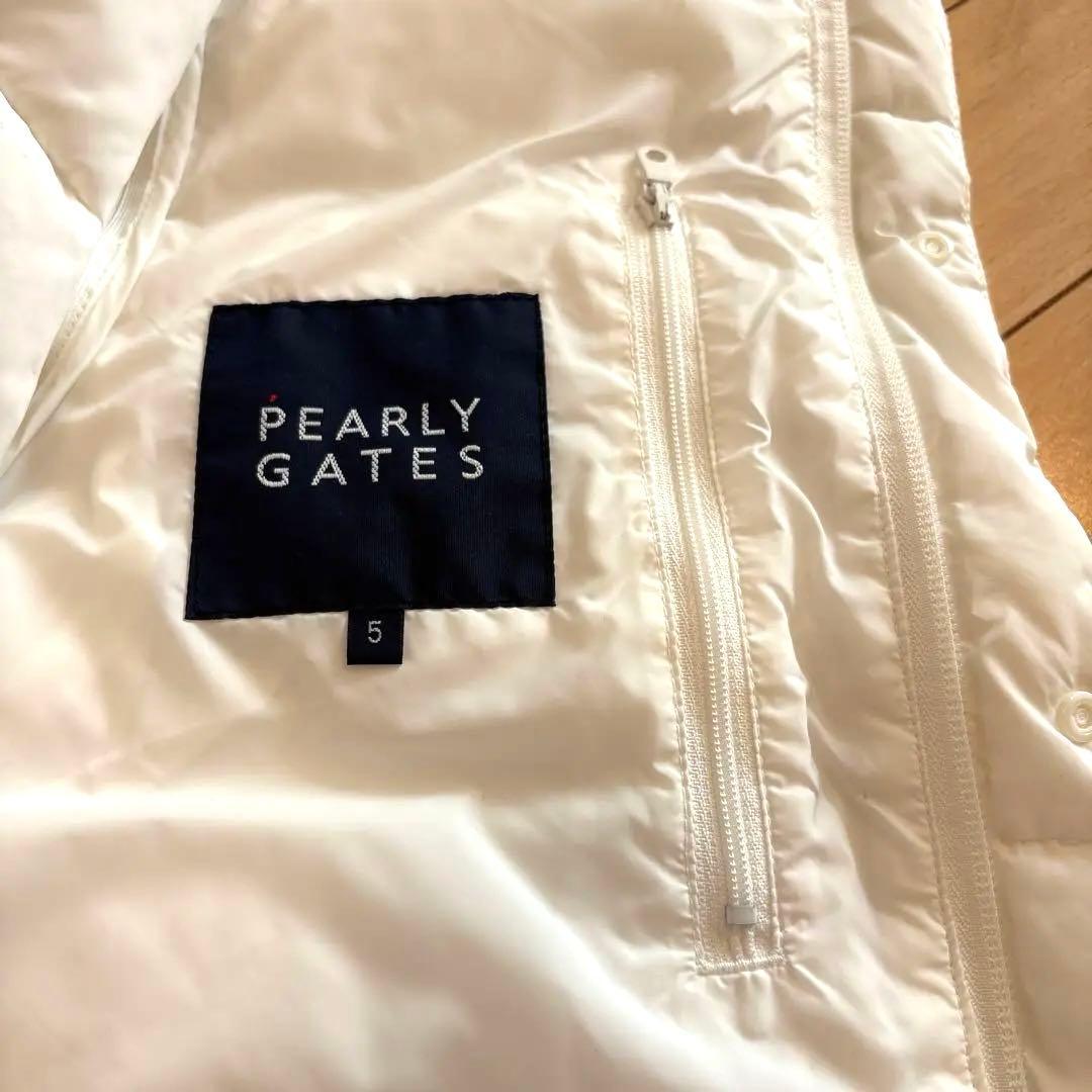 パーリーゲイツ　ダウンジャケット　ツーウェイ　白　メンズ　エルサイズ（5）