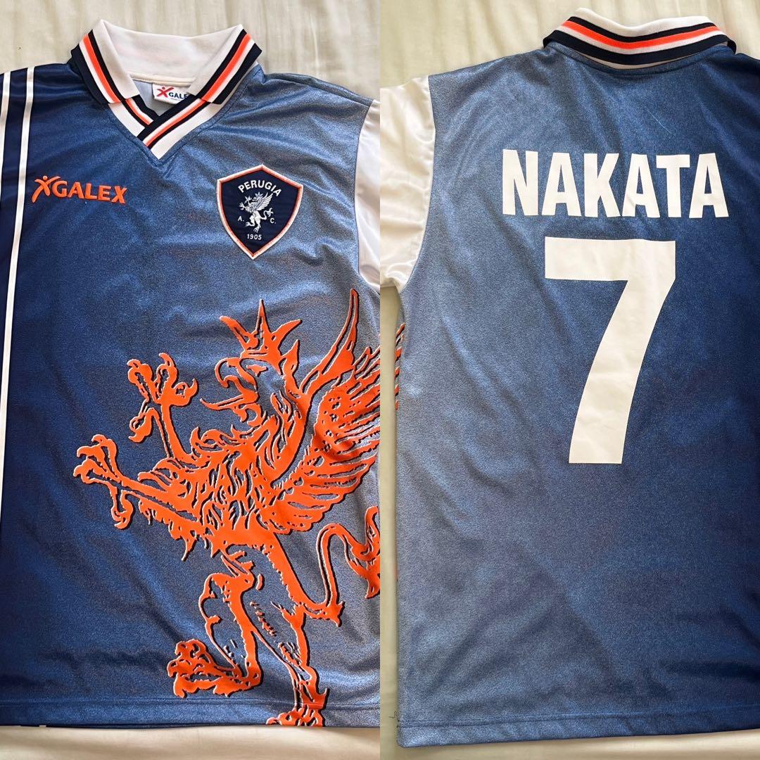 サッカー　中田英寿　ペルージャ　アウェイ　ユニフォーム　98-99