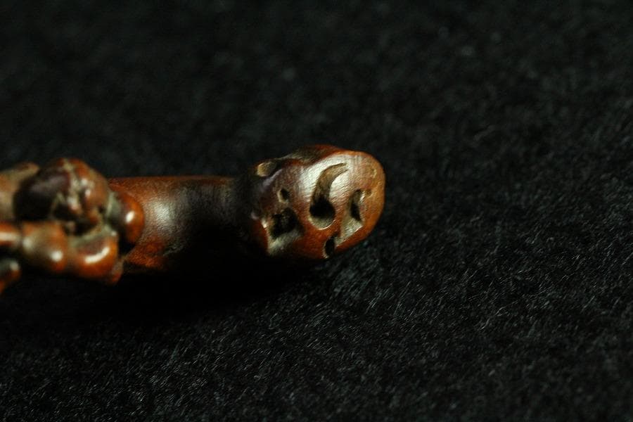 黄楊木 刻 霊芝 如意(HA436-2)