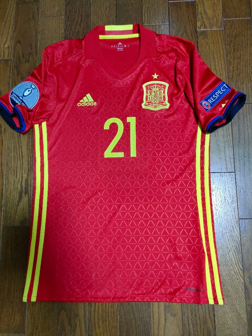 スペイン代表ダビド・シルバ　2016年UEFA EURO サッカーユニフォーム