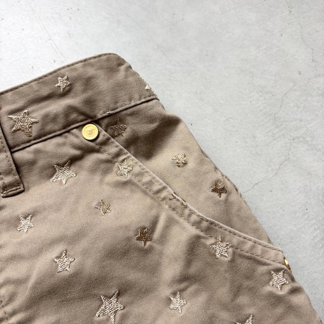 MARK&LONA マークアンドロナ スカル刺繍 ストレッチスカート スター刺繍