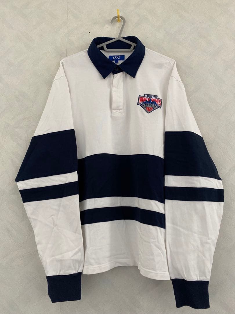 美品 ラファイエット LFYT LAFAYETTE ラガーシャツ L 襟付き
