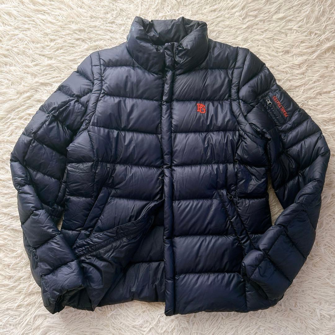 パーリーゲイツ　ダウン　ベスト　ジャケット　2way ロゴ　ネイビー　サイズ4