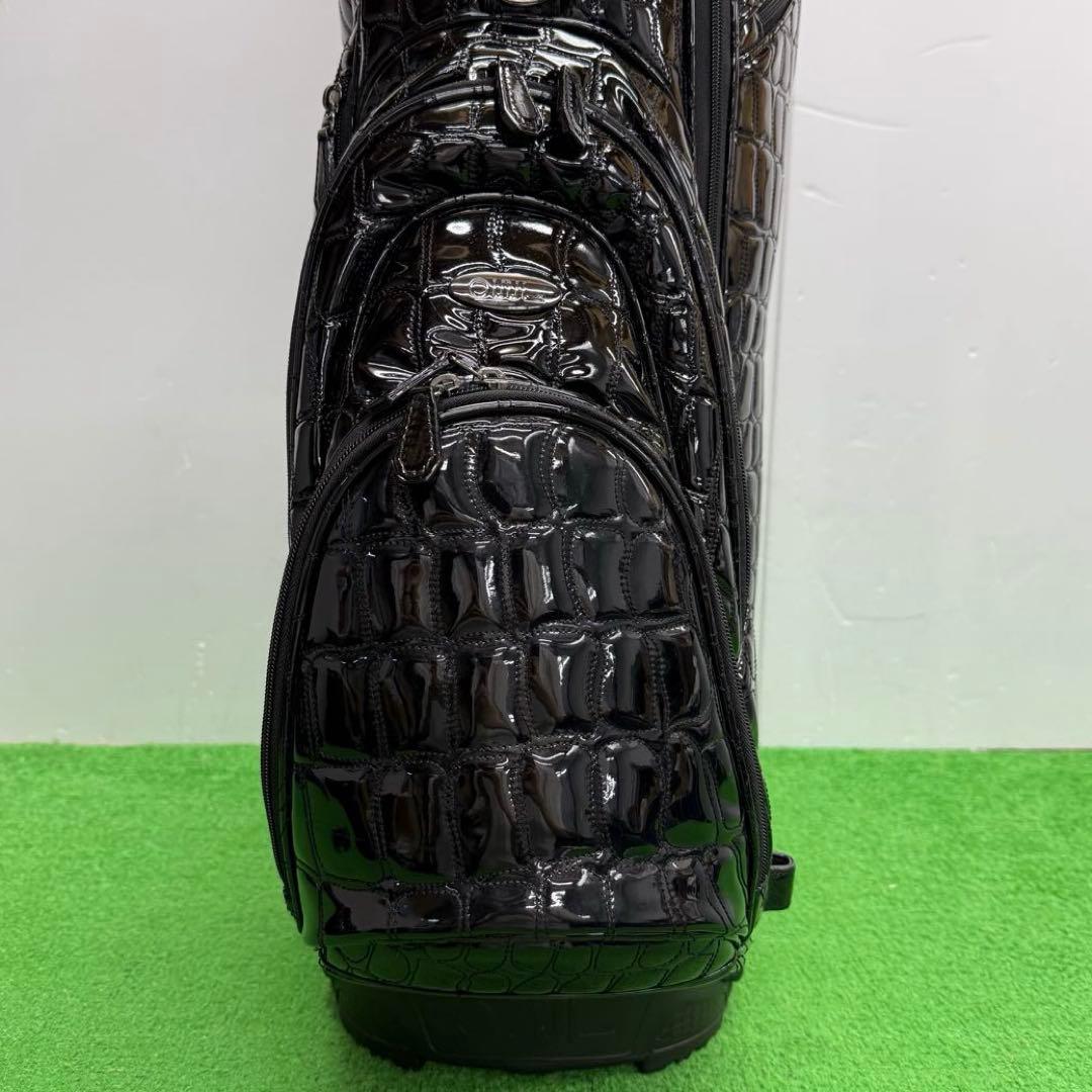 OUUL オウル アリゲーター キャディバッグ ゴルフバッグ ブラック