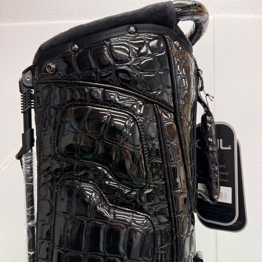 OUUL オウル アリゲーター キャディバッグ ゴルフバッグ ブラック