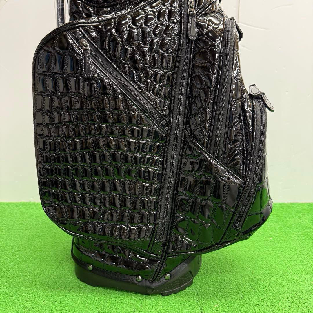 OUUL オウル アリゲーター キャディバッグ ゴルフバッグ ブラック