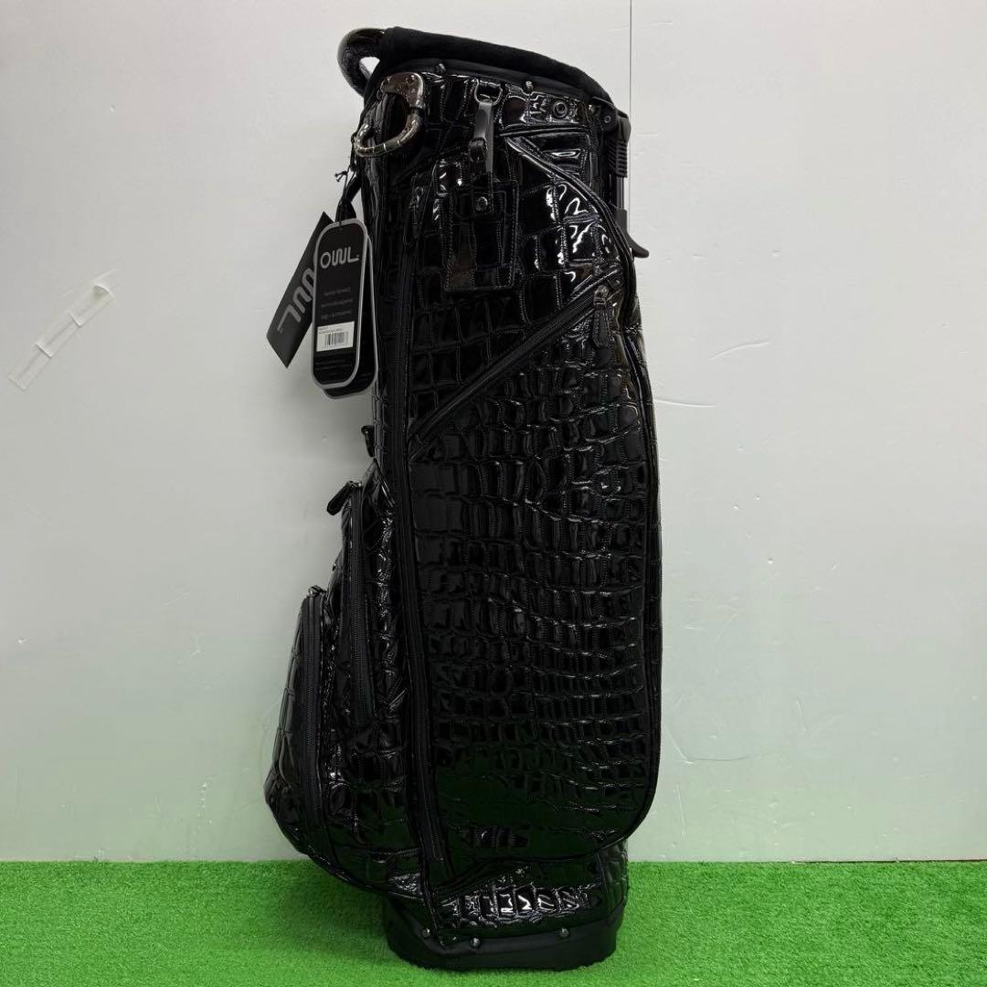 OUUL オウル アリゲーター キャディバッグ ゴルフバッグ ブラック