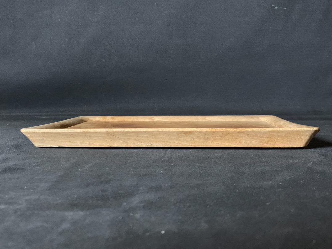 本欅 無垢 手彫 煎茶盆 香盆　古民芸我谷盆 897