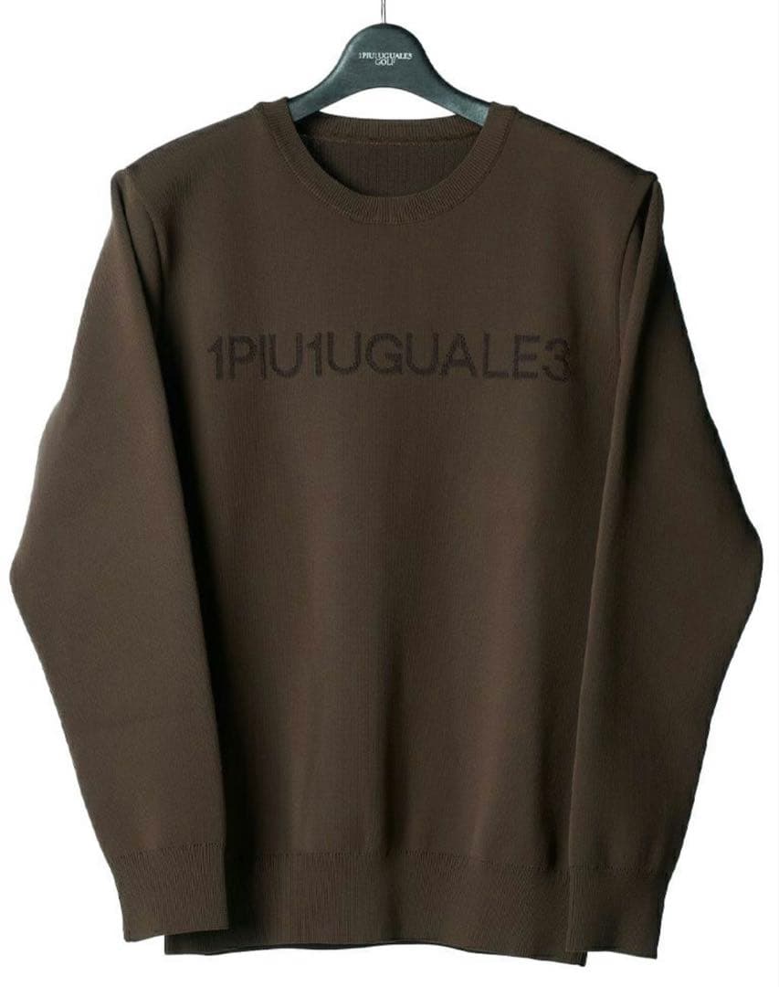 1PIU1UGUALE3 GOLF ウノピュゥ　サークルロゴニット　ホワイト