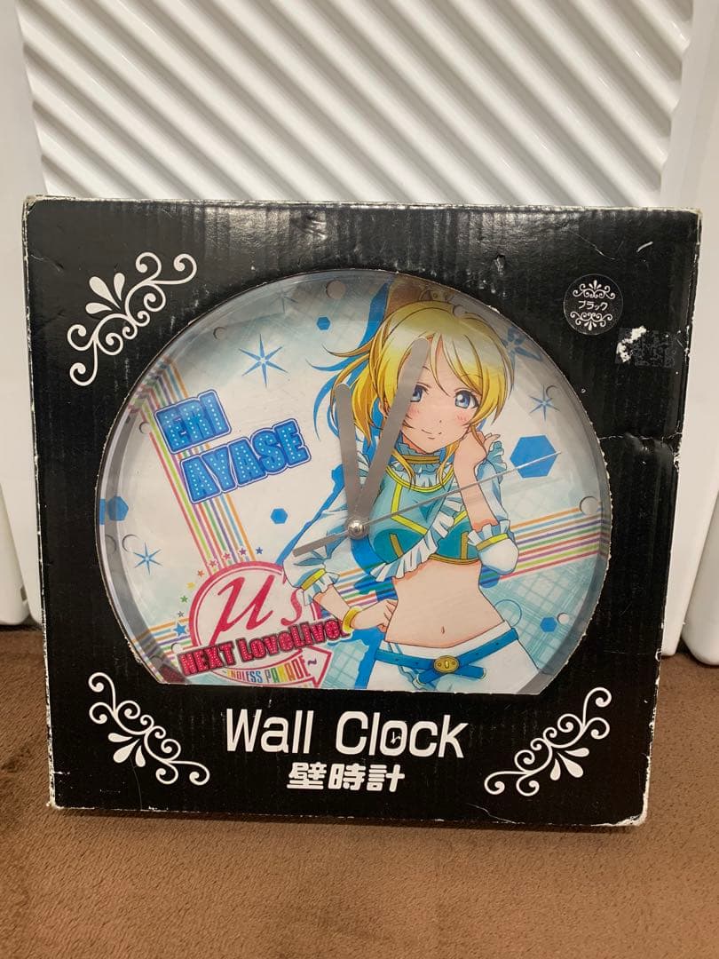 ラブライブ 絢瀬絵里 壁掛け時計 目覚まし時計 セット 動作確認済み