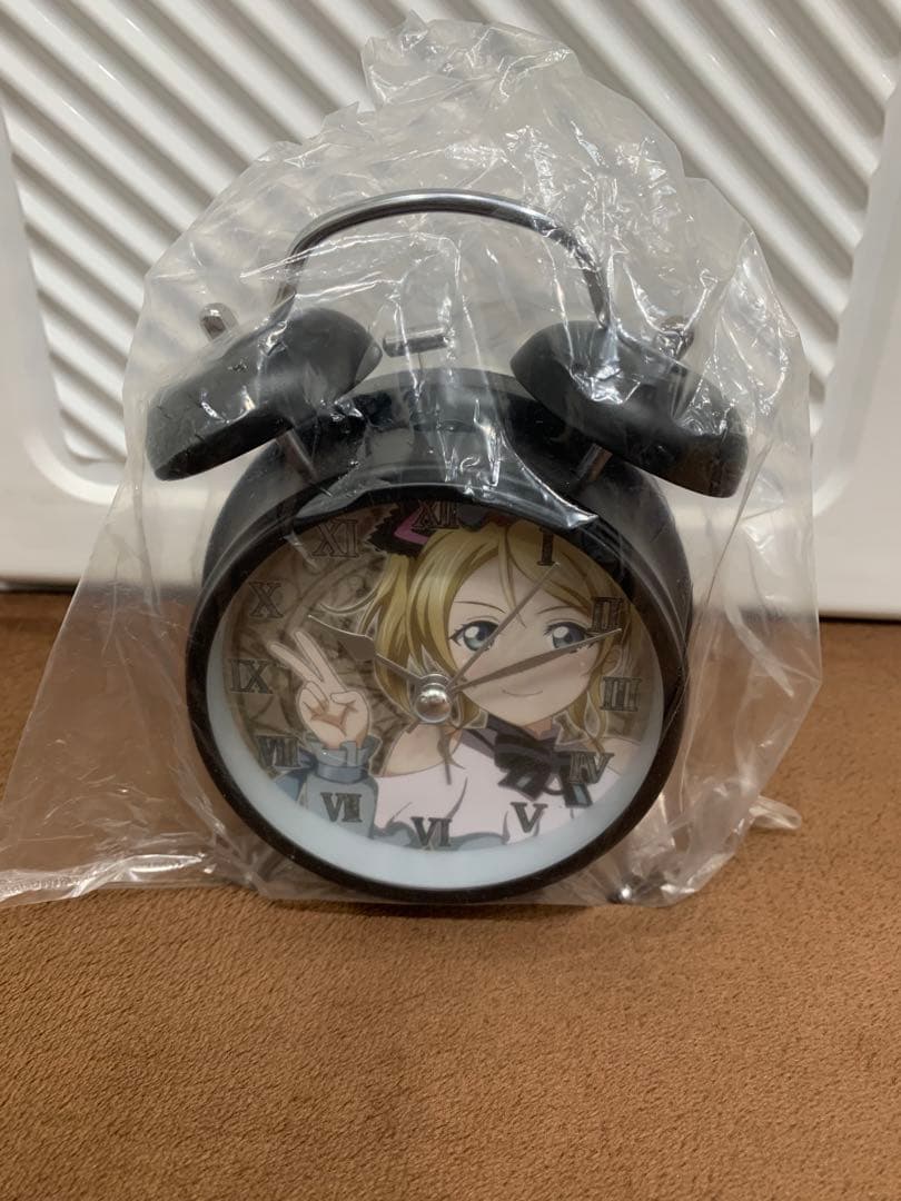 ラブライブ 絢瀬絵里 壁掛け時計 目覚まし時計 セット 動作確認済み