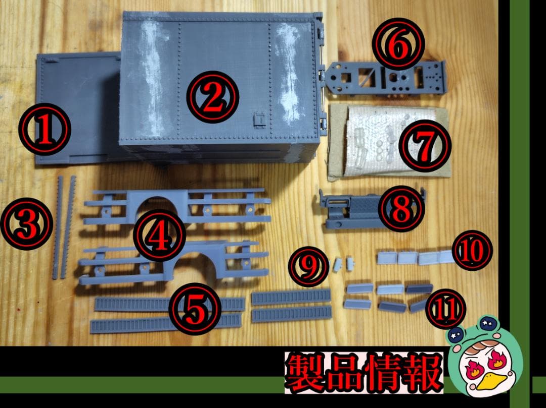 【部品のみ】アオシマ 楽プラ 1/32 デュトロ専用 箱車化キット