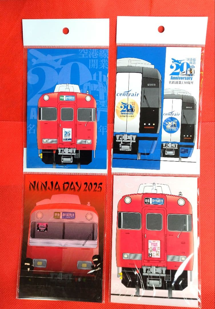 名鉄　ミニ系統板マグネット　4種類