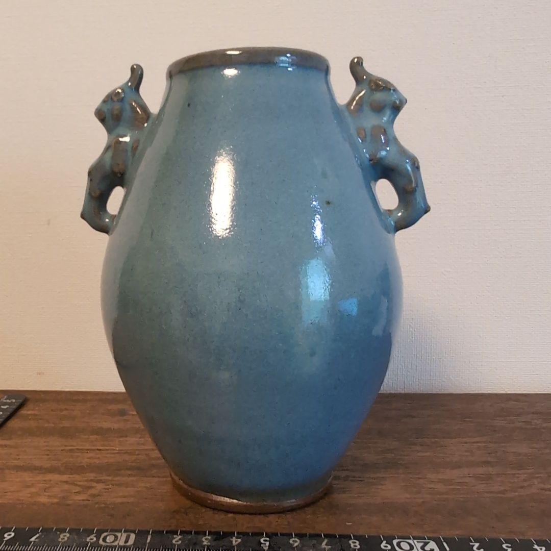 均窯双耳花瓶　古美術　骨董　アンティーク　中国古玩