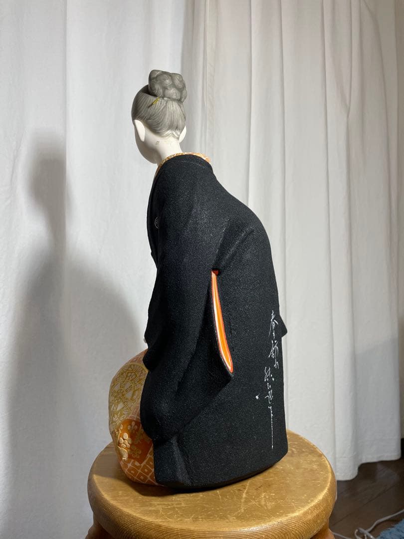 博多人形 春の訪れ 高さ43cm 木札付き 帯 龍模様（補修跡あり）