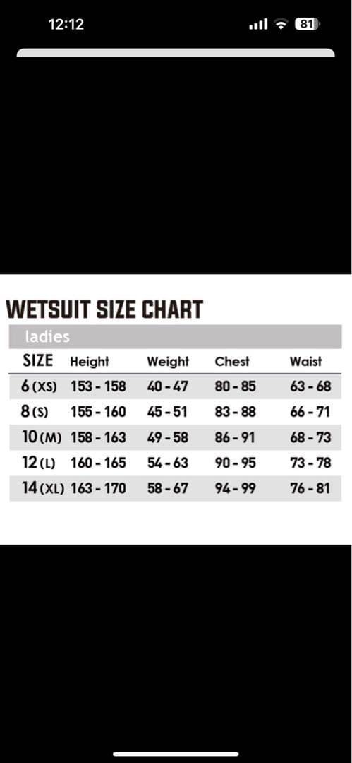OCEAN & EARTH フルスーツ 8サイズ ブラック