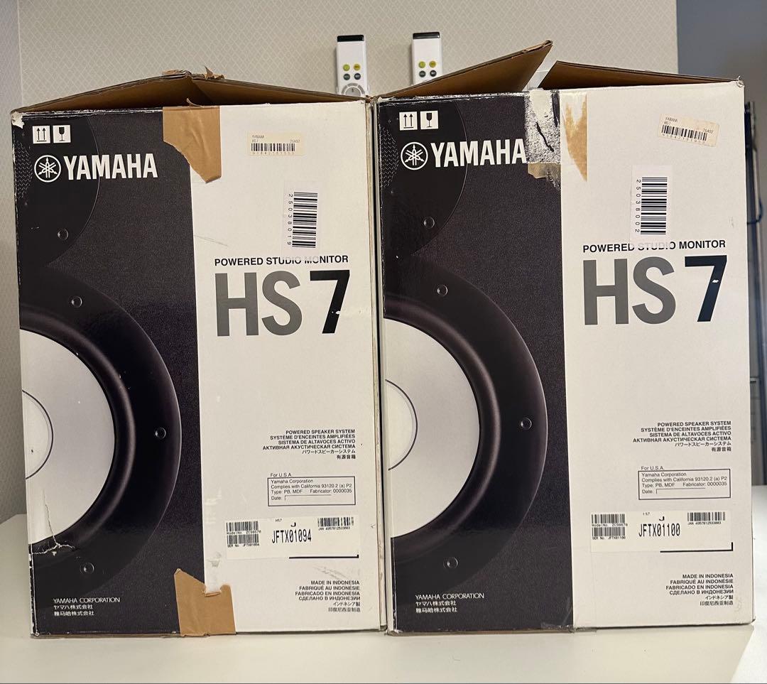 「A」Yamaha HS7 ブラックペア インシュレーター＆スタンド付き