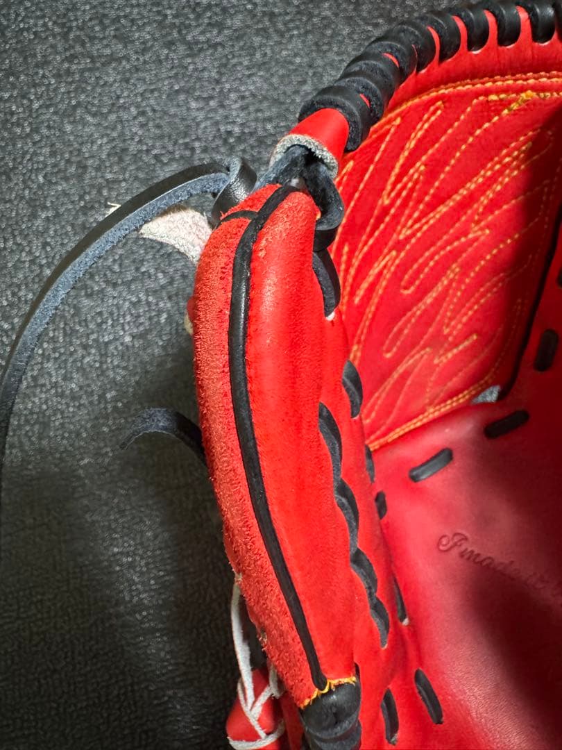 【美品】RYU 投手用グラブ スエード 赤 オーダー不可仕様