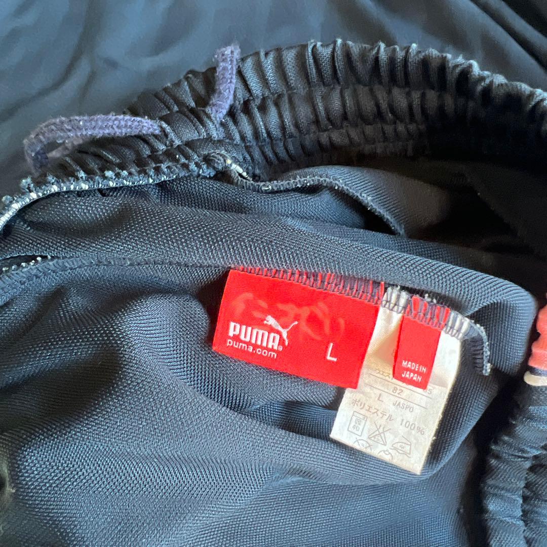 PUMA ジャージ 上下セット Lサイズ 日本製 ピンクロゴ サイドライン