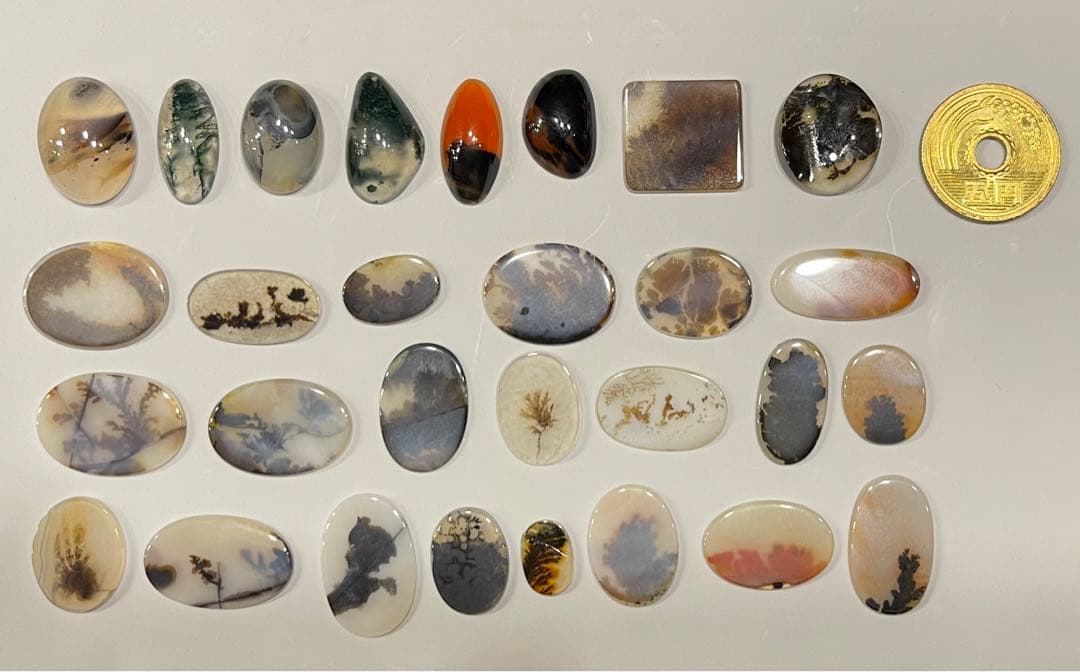 デンドリティックアゲート モスアゲート 天然石 ルース 石 Dendritic