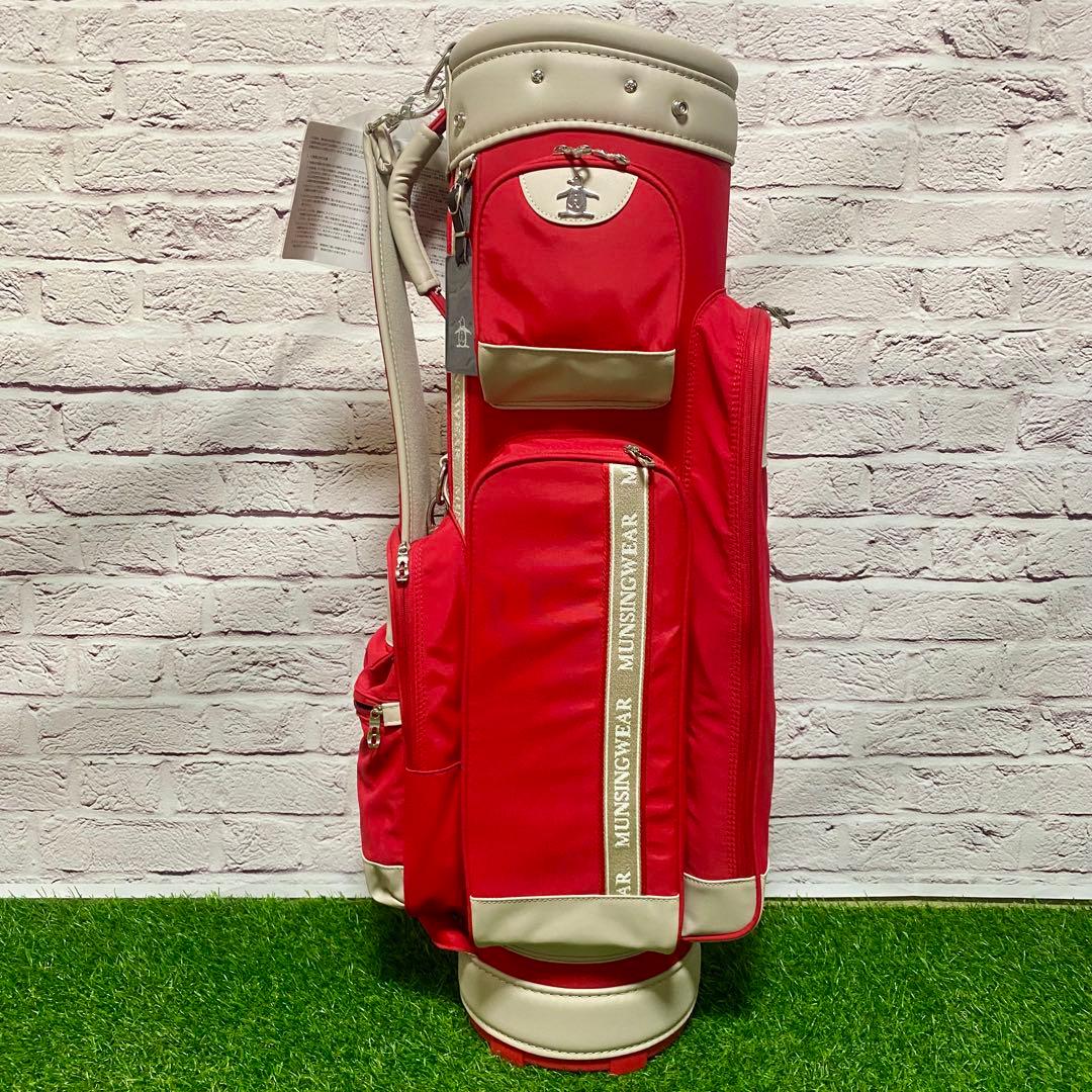MUNSINGWEAR マンシングウェア キャディバッグ 新品 赤 レッド
