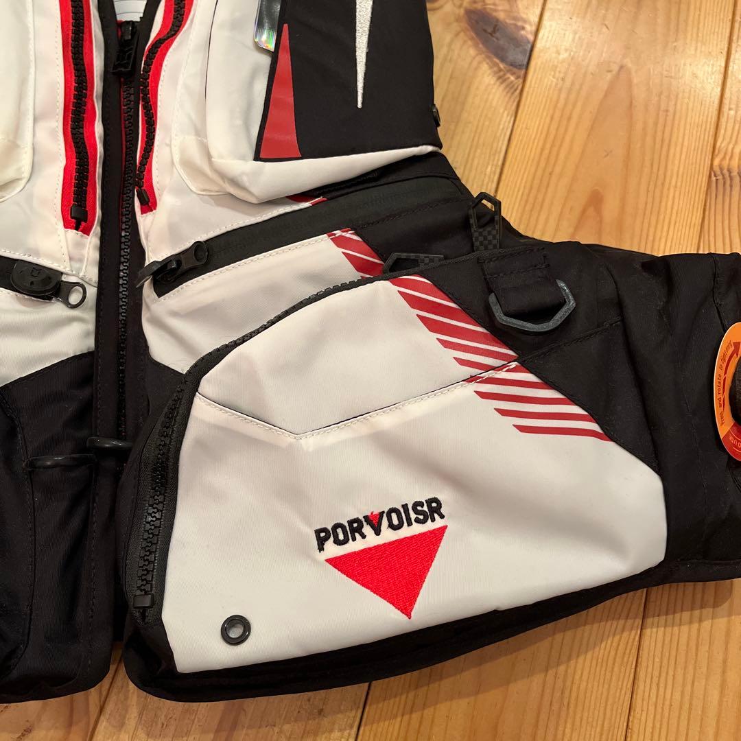 PORVOISR ライフジャケット ホワイト/ブラック/レッド