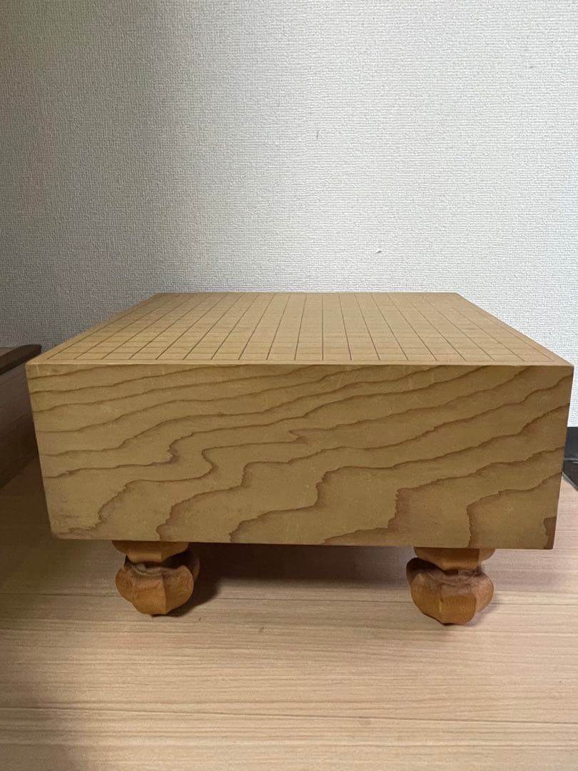 【極美品】高級 囲碁セット 本榧 ヘソ 脚付き 蛤碁石 盤覆付き
