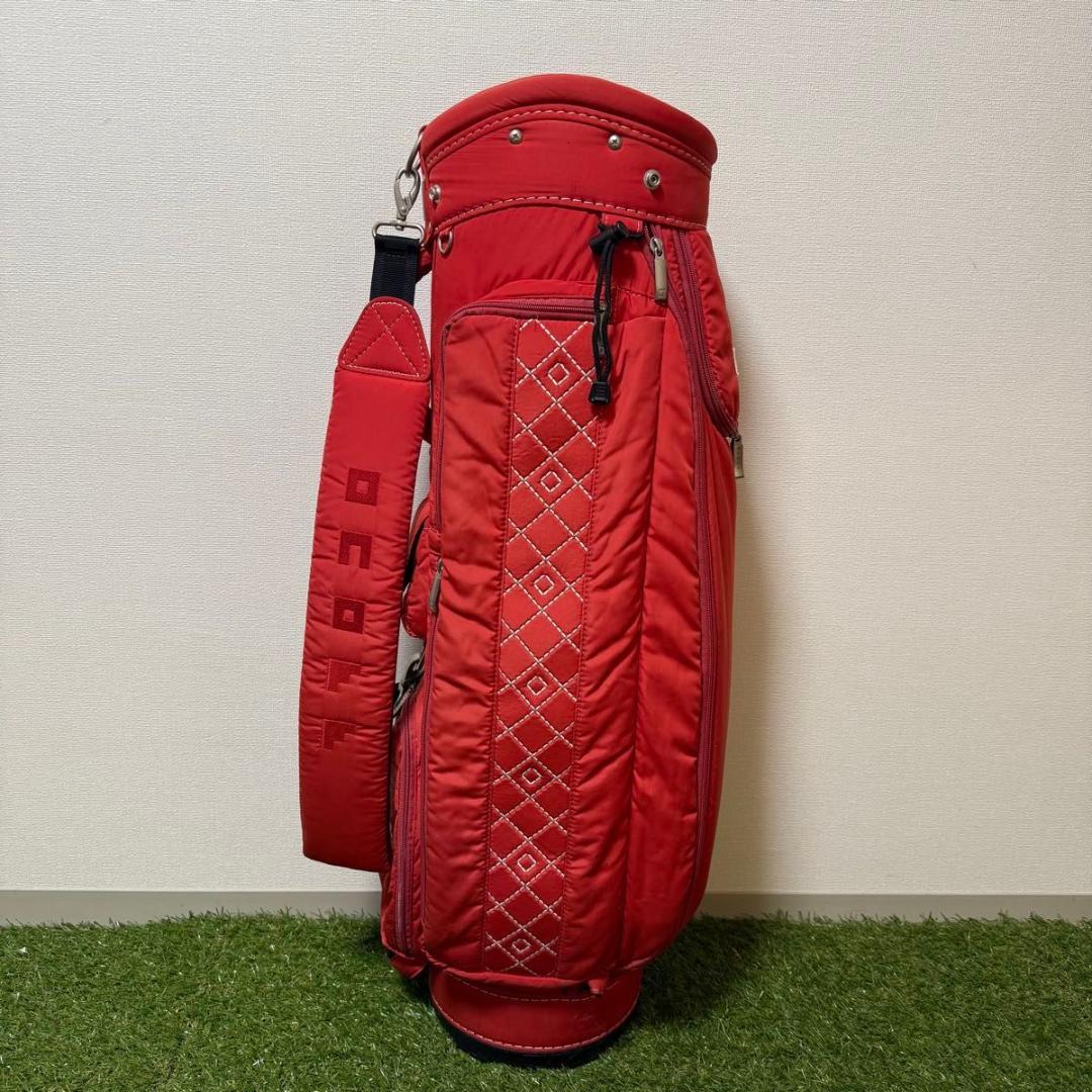 ONOFF オノフ キャディバッグ ゴルフバッグ 8.5型 レッド