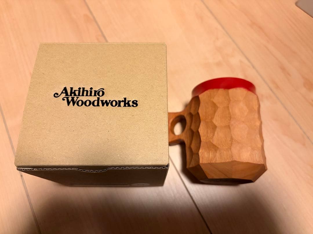 アキヒロウッドワークス　JINCUP 赤漆 L ジンカップ