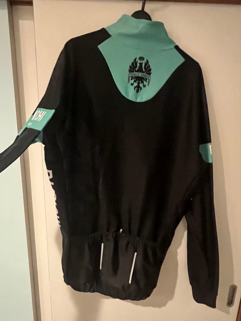 Bianchi サイクルジャージ XL ブラック/ターコイズ