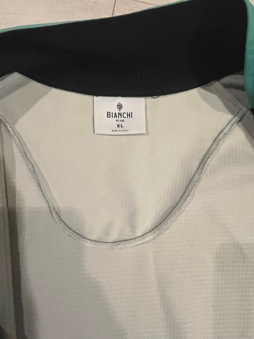 Bianchi サイクルジャージ XL ブラック/ターコイズ