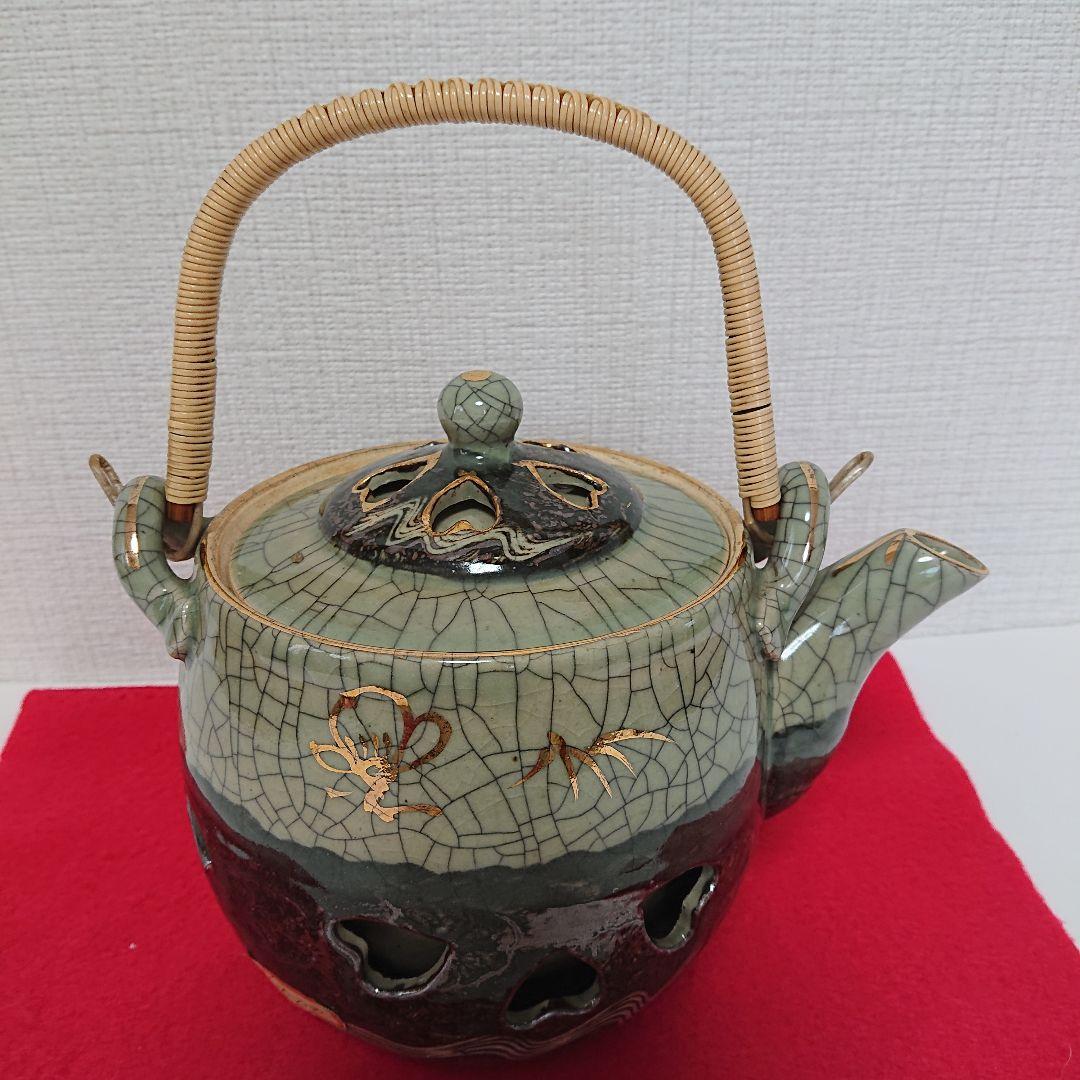 相馬焼    特大急須   双馬   金馬  美品